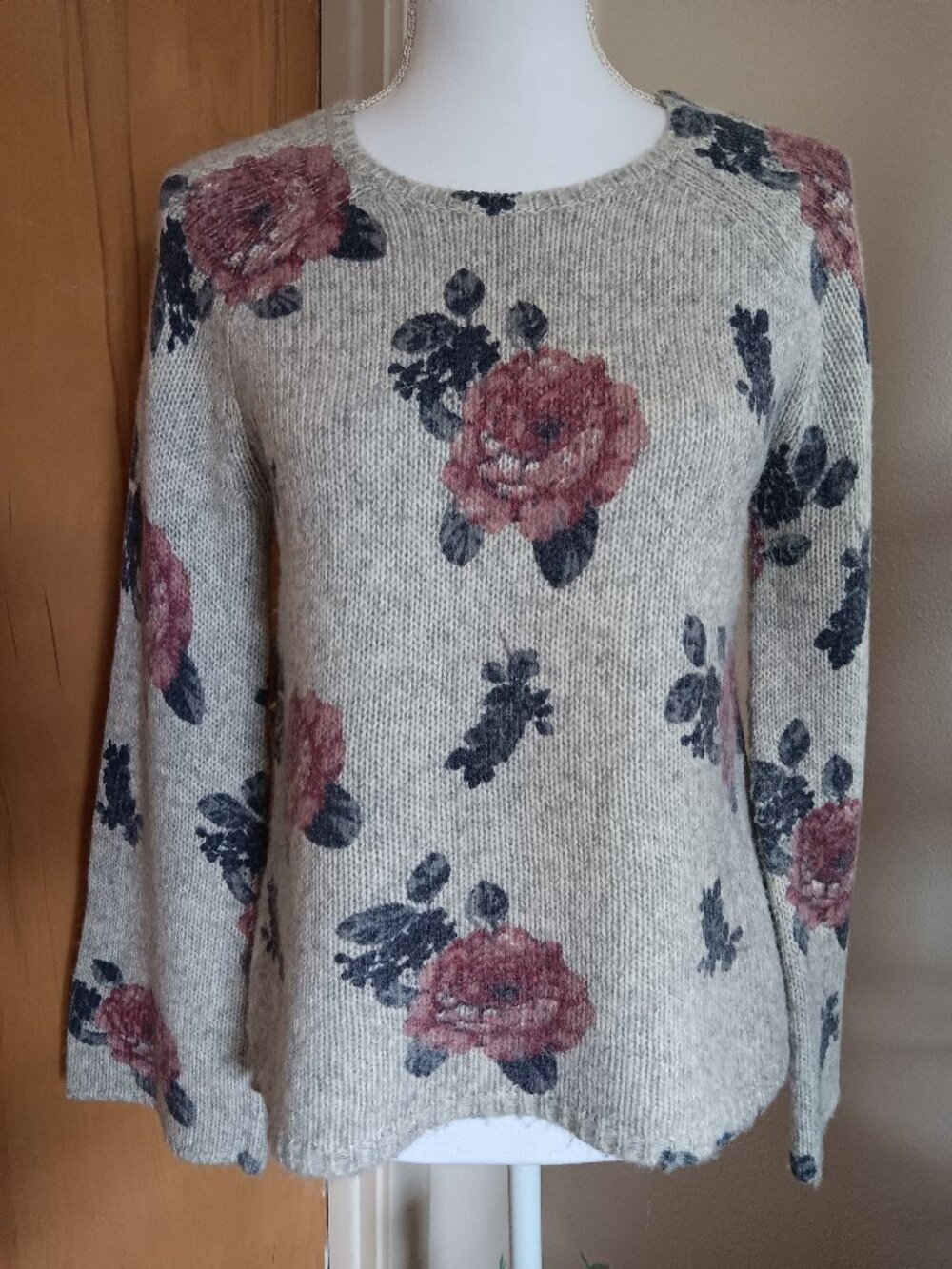 Lucky Brand Bell Sleeve Floral Sweater